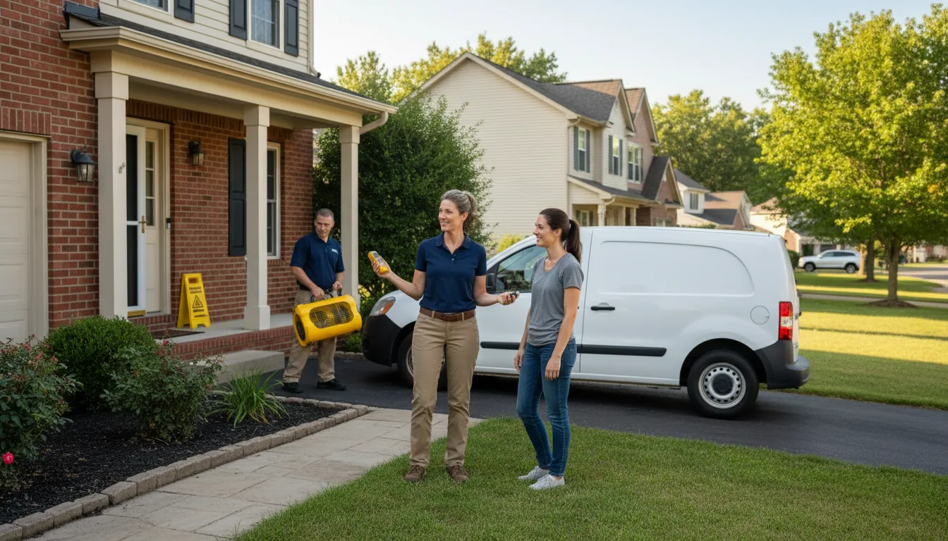 Residential water damage restoration in Spavinaw, OK